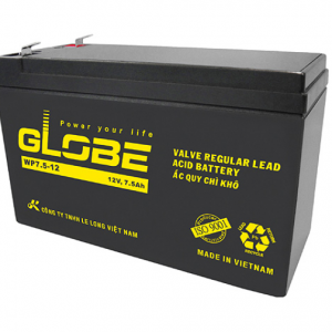 ẮC QUY KÍN KHÍ (VRLA AGM) GLOBE 12V-7.5Ah, WP7.5-12