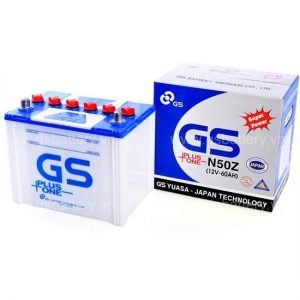 ẮC QUY (KHỞI ĐỘNG) GS 12V-60Ah, N50Z (55D26R)