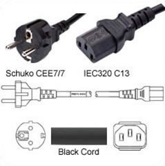 DÂY NGUỒN Schuko CEE7-7 - C13, 10A-250V, 1.8M